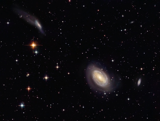 NGC4725, NGC4747 and NGC4712 - Image Courtesy of David Davies