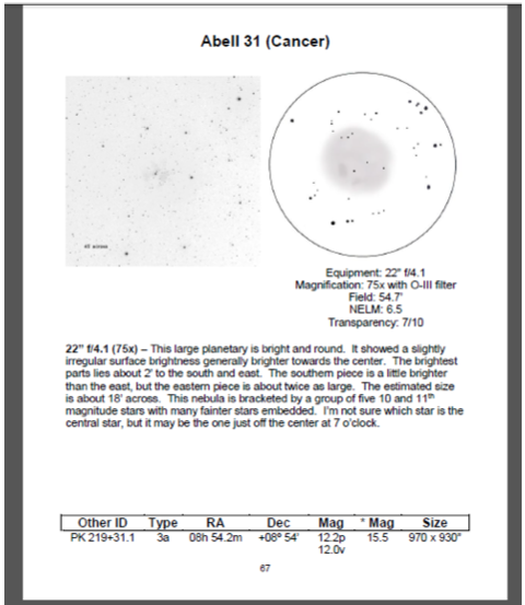 Sample content from the Abell Planetary Observer's Guide