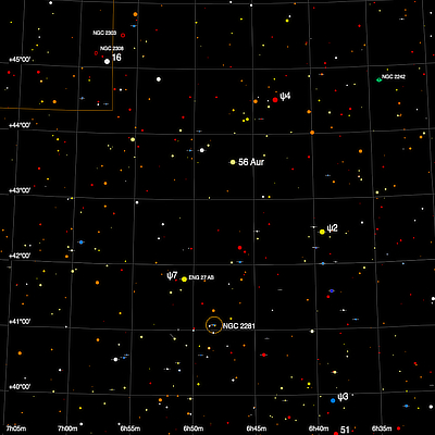 Finder chart for the double star 56 Aur in Auriga