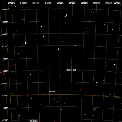 Finder chart for the double star DUN 236 in Microscopium