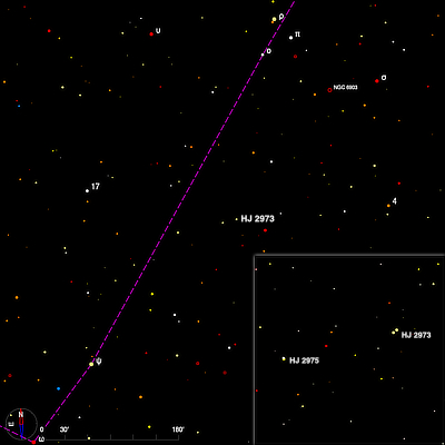 Finder chart for the double star HJ 2973 in Capricornus