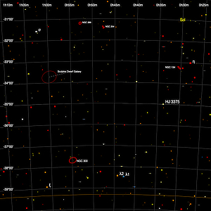 Tiny finder chart for the double star HJ 3375 in Sculptor