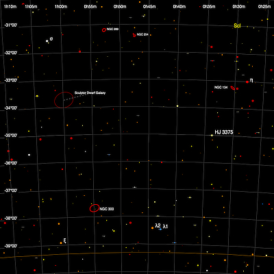 Finder chart for the double star HJ 3375 in Sculptor