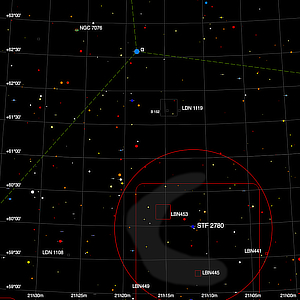 Tiny finder chart for the double star STF 2780 in Cepheus
