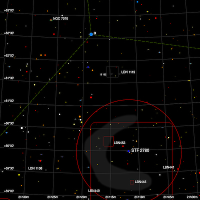 A finder chart for the double star STF 2780 in Cepheus