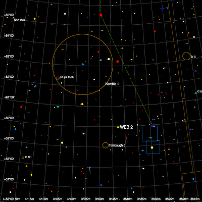 Finder chart for the double star WEB 2 in Camelopardalis