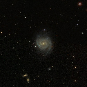 An image of galaxies NGC 1042, NGC 1052, NGC 1035 in Cetus provided by the Sloan Digital Sky Survey (SDSS)