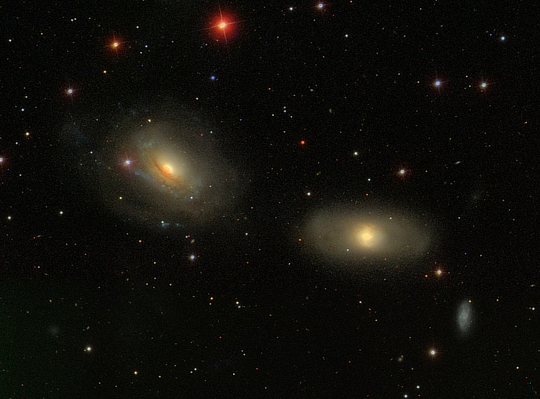 NGC 3169, NGC 3166 and NGC 3165 was provided by the Sloan Digital Sky Survey (SDSS)