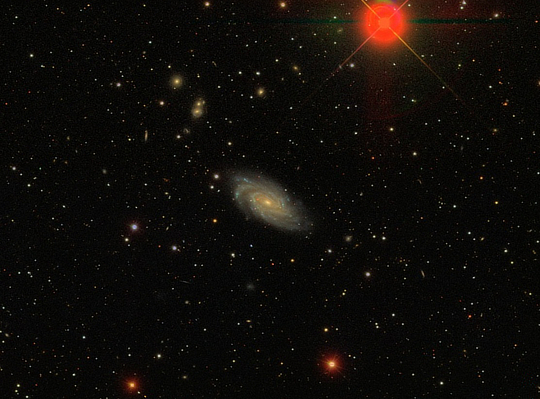 An image of galaxy NGC 6070 provided by the Sloan Digital Sky Survey (SDSS)