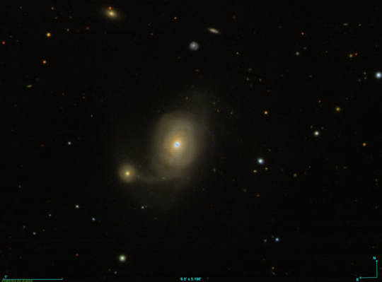 NGC 7603 was provided by the Sloan Digital Sky Survey (SDSS)