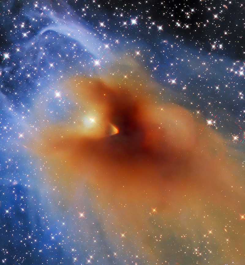 An image of the star-forming nebula CB130-3 in Serpens Cauda courtesy of ESA/Hubble, NASA & STScI, C. Britt, T. Huard, A. Pagan An image of the star-forming nebula CB130-3 in Serpens Cauda courtesy of ESA/Hubble, NASA & STScI, C. Britt, T. Huard, A. Pagan