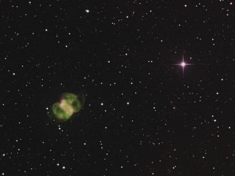 Messier 76 in HOS palette - Image Courtesy of David Davies