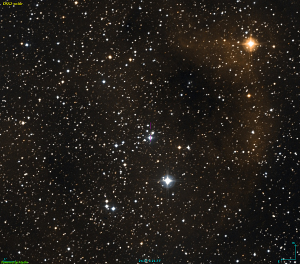 An image of the open cluster Mayer 1 provided by the Digitized Sky Survey (DSS)