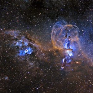 An image of the Statue Of Liberty Nebula (NGC 3576) in Carina courtesy of Martin Pugh