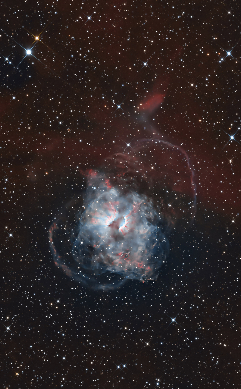 A high resolution narrowband image of planetary nebula NGC3699 in Centaurus courtesy of Adam Block.