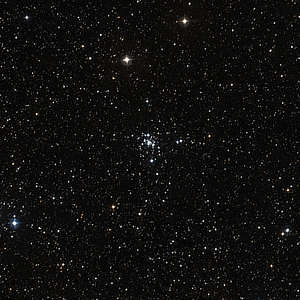 NGC 637 in Cassiopeia provided by the Digitized Sky Survey (DSS)